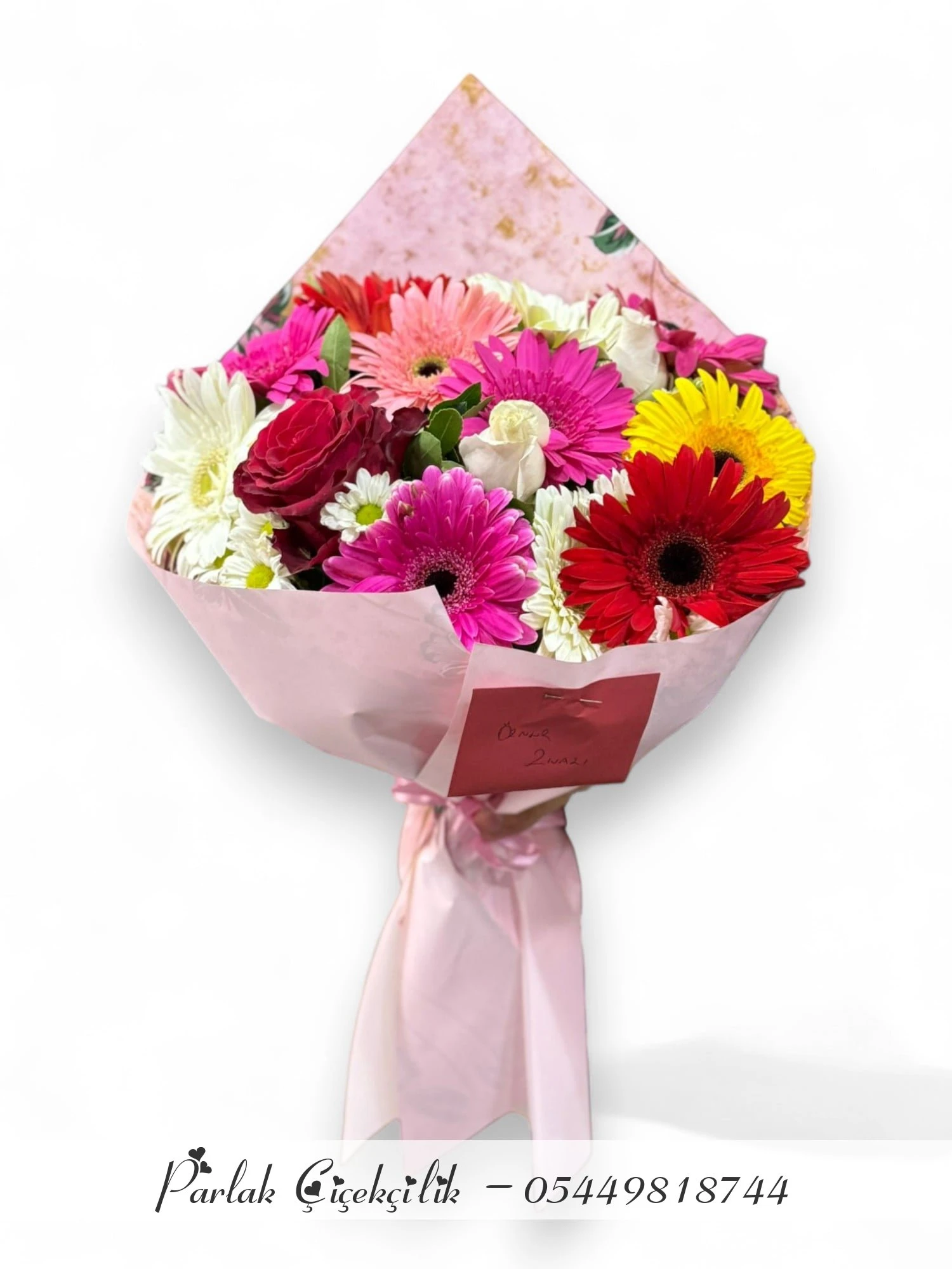 Canlı Renklerle Baharın Neşesi Gerbera Buketi