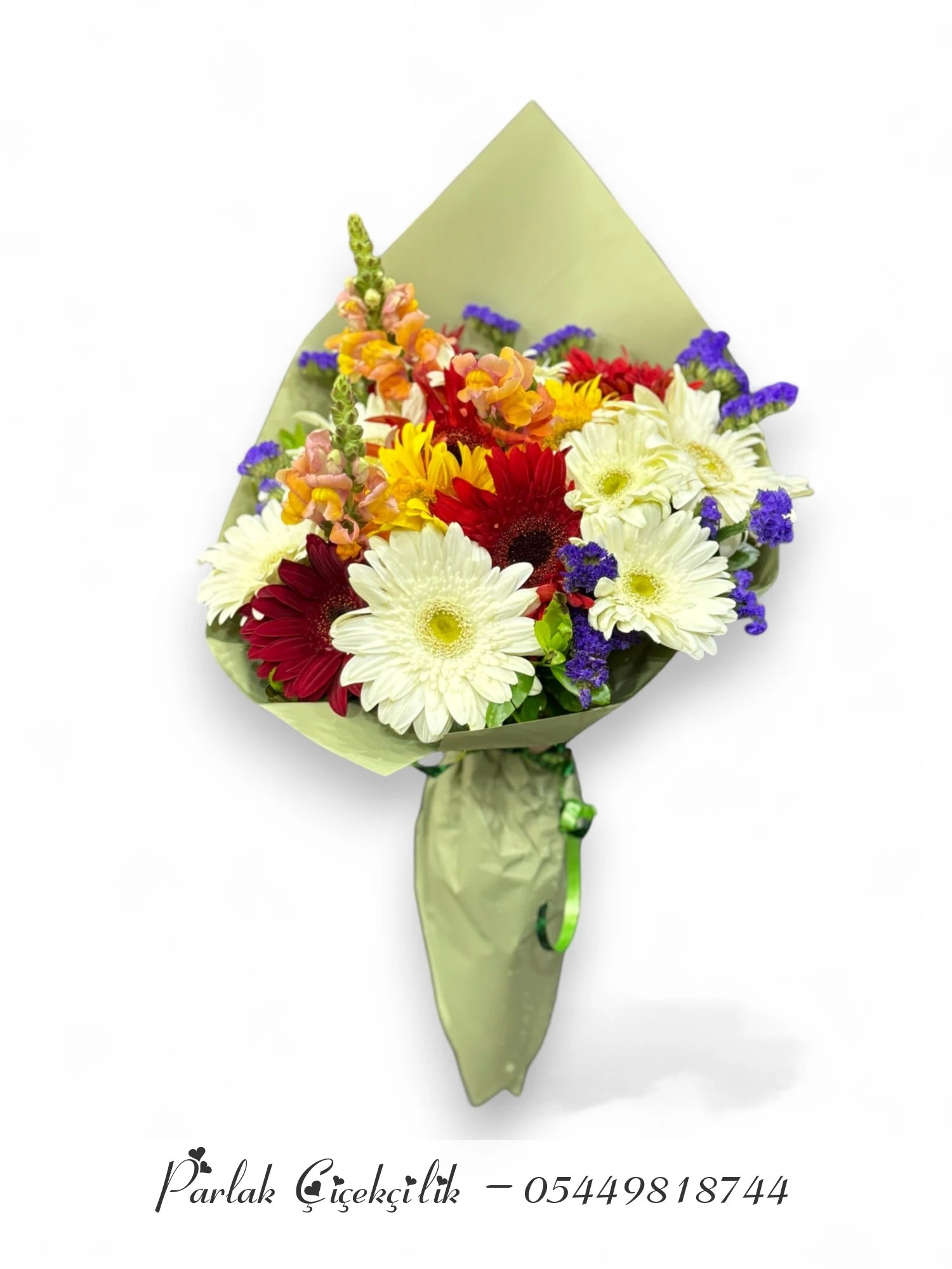 Canlı Renklerle Dolu Gerbera Buketi