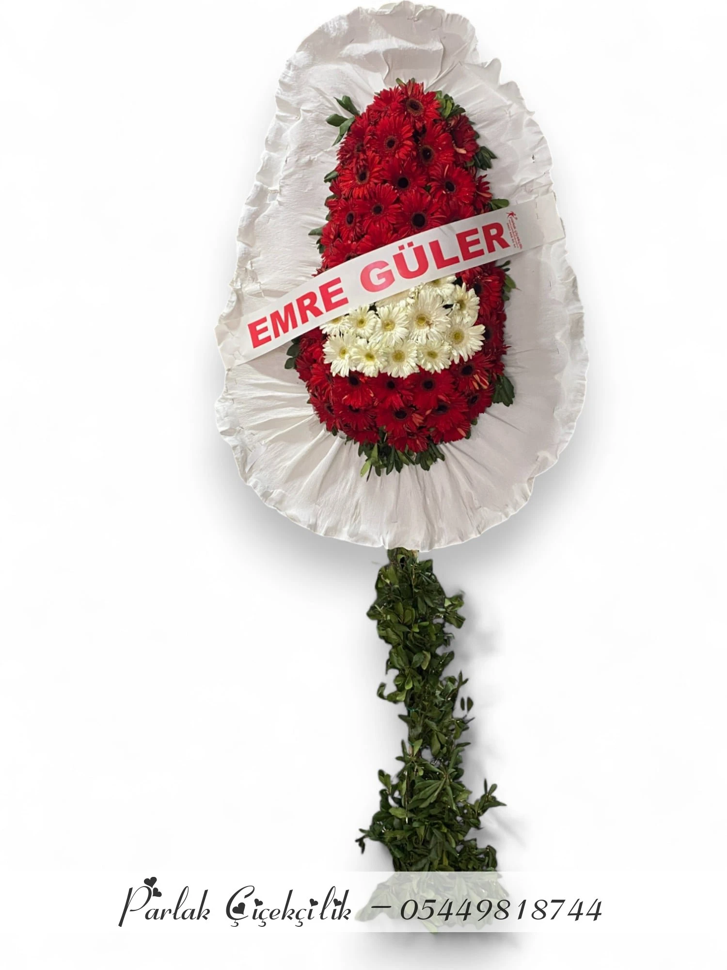 Kırmızı Beyaz Açılış Ve Düğün Çelengi