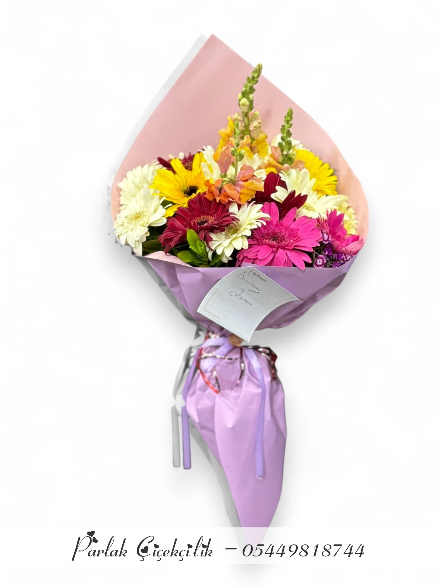 Rengarenk Gerbera Buketiyle Neşe Dolu Bir Sürpriz