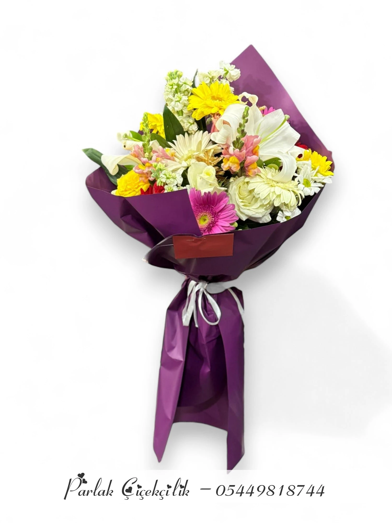 Renkli Duygular Lilyum Ve Gerbera Buketi