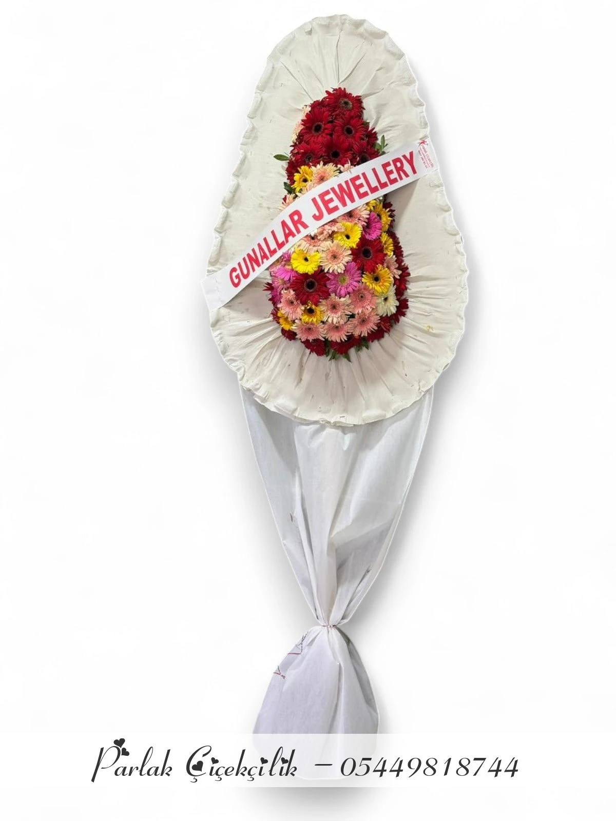 Renkli Gerbera Çelenk ile Açılış ve Kutlamalara Neşe Katın