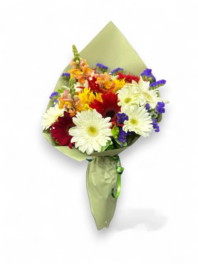 Canlı Renklerle Dolu Gerbera Buketi