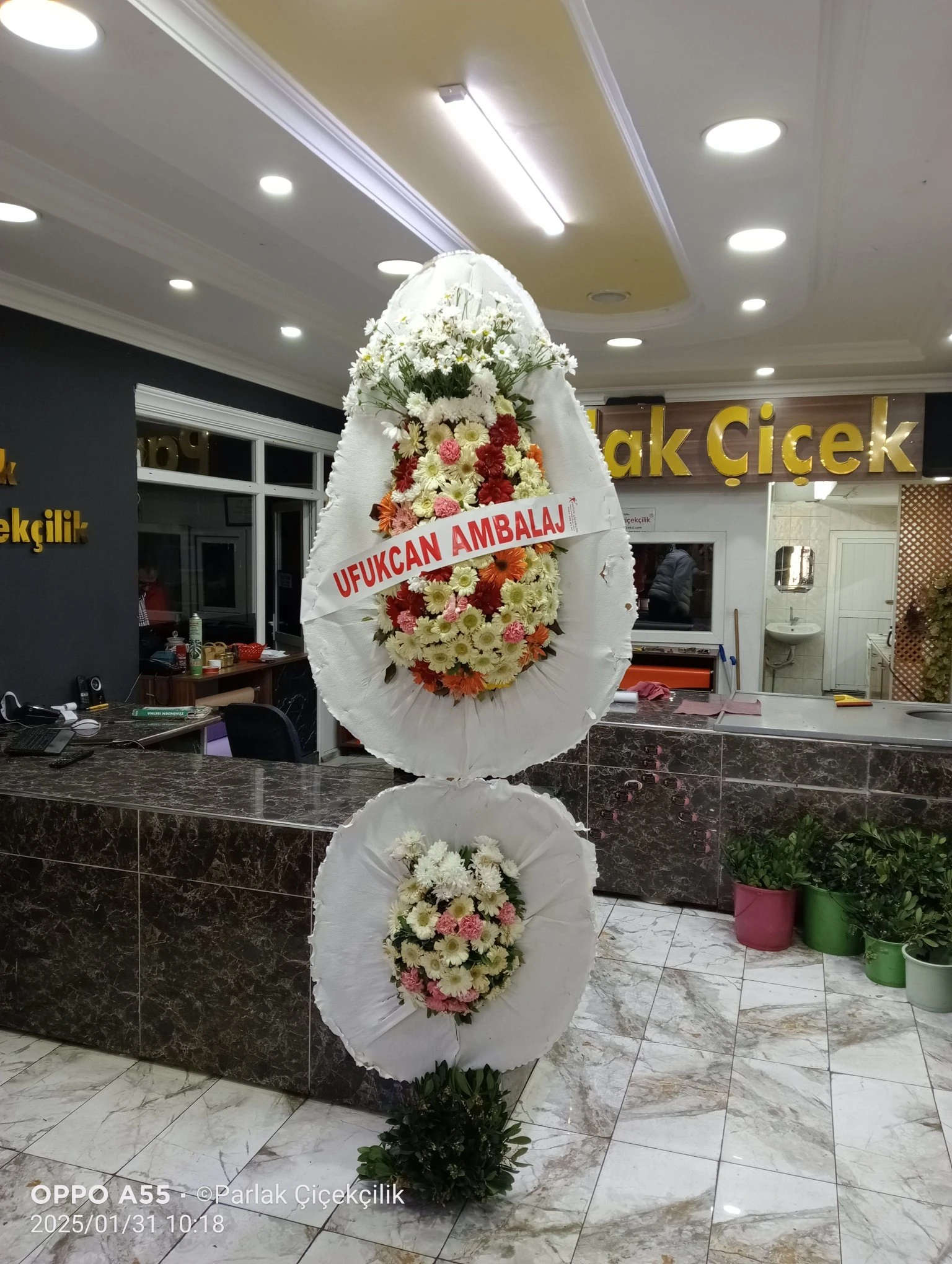 Çift Katlı Renkli Açılış Düğün Çelengi