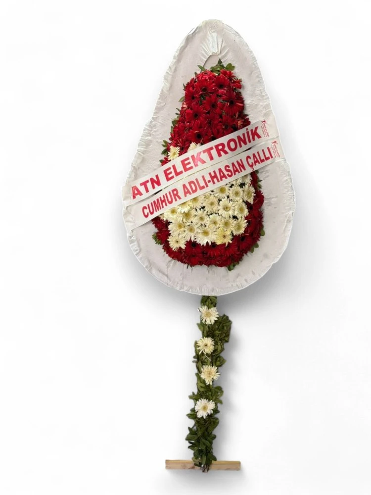 Kırmızı Ve Beyaz Gerbera Çelenk