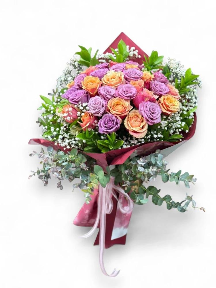 Pastel Tonlarda Büyüleyici Gül Buketi