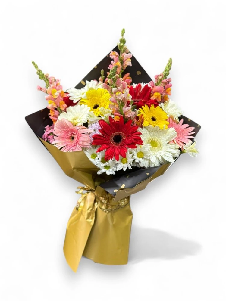 Renklerin Neşesi Gerbera Buketi