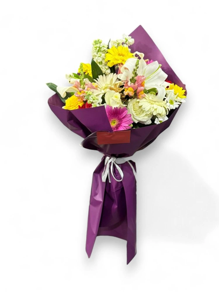 Renkli Duygular Lilyum Ve Gerbera Buketi