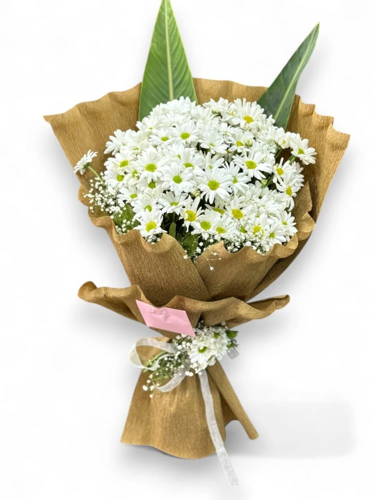 Saflığın Temsilcisi Beyaz Papatya Buketi
